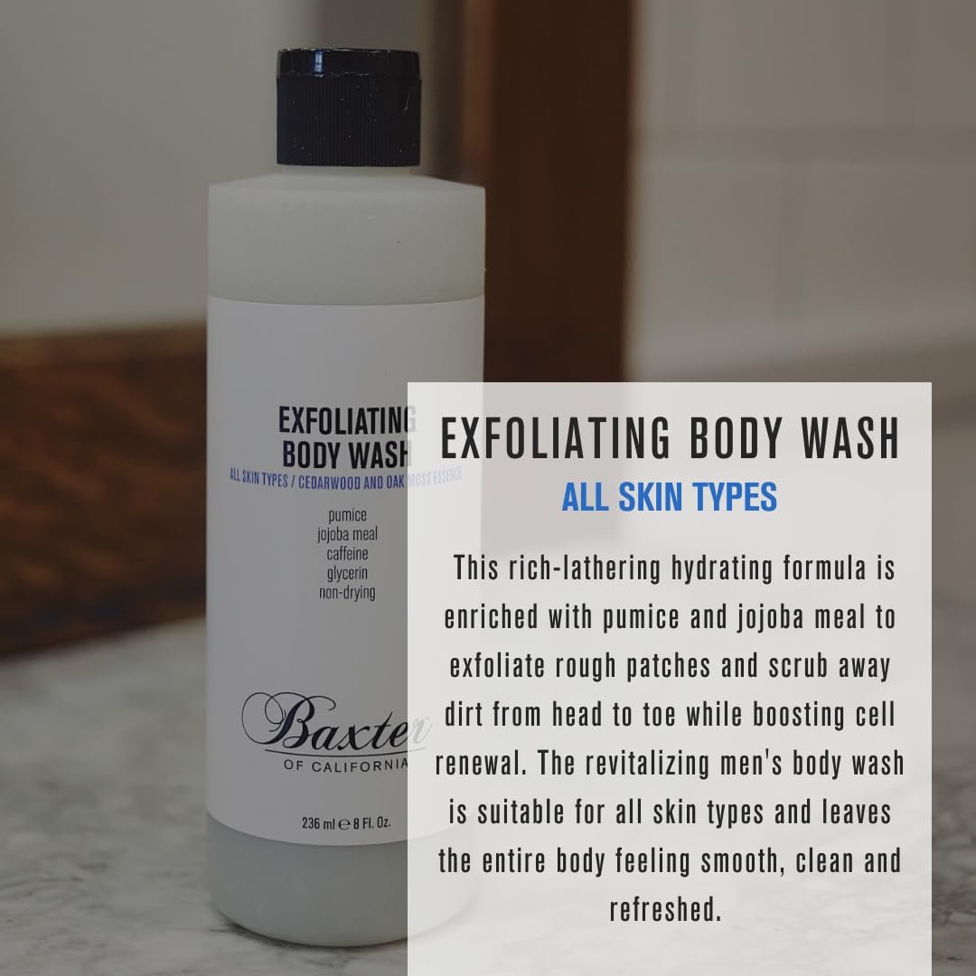 Baxter of California Exfoliating Body Wash with Pumice and Jojoba Meal, 8 oz - görsel 3