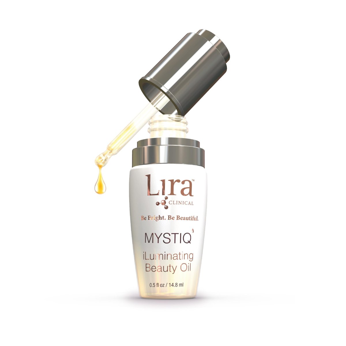 Lira Clinical MYSTIQ iLuminating Beauty Oil - Vitamin C Face Oil with Plant Stem Cell Extract - Hydrates Skin with Argan & Baobab Oils - Antioxidant Facial Drops for Daily Skincare Routine - 0.5 Oz Avelisse