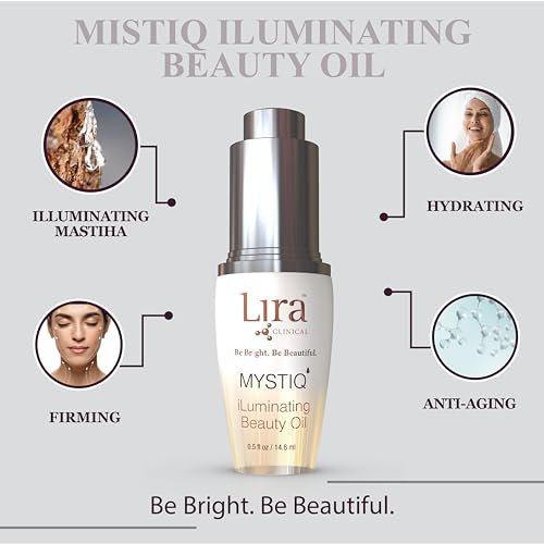 Lira Clinical MYSTIQ iLuminating Beauty Oil - Vitamin C Face Oil with Plant Stem Cell Extract - Hydrates Skin with Argan & Baobab Oils - Antioxidant Facial Drops for Daily Skincare Routine - 0.5 Oz Avelisse