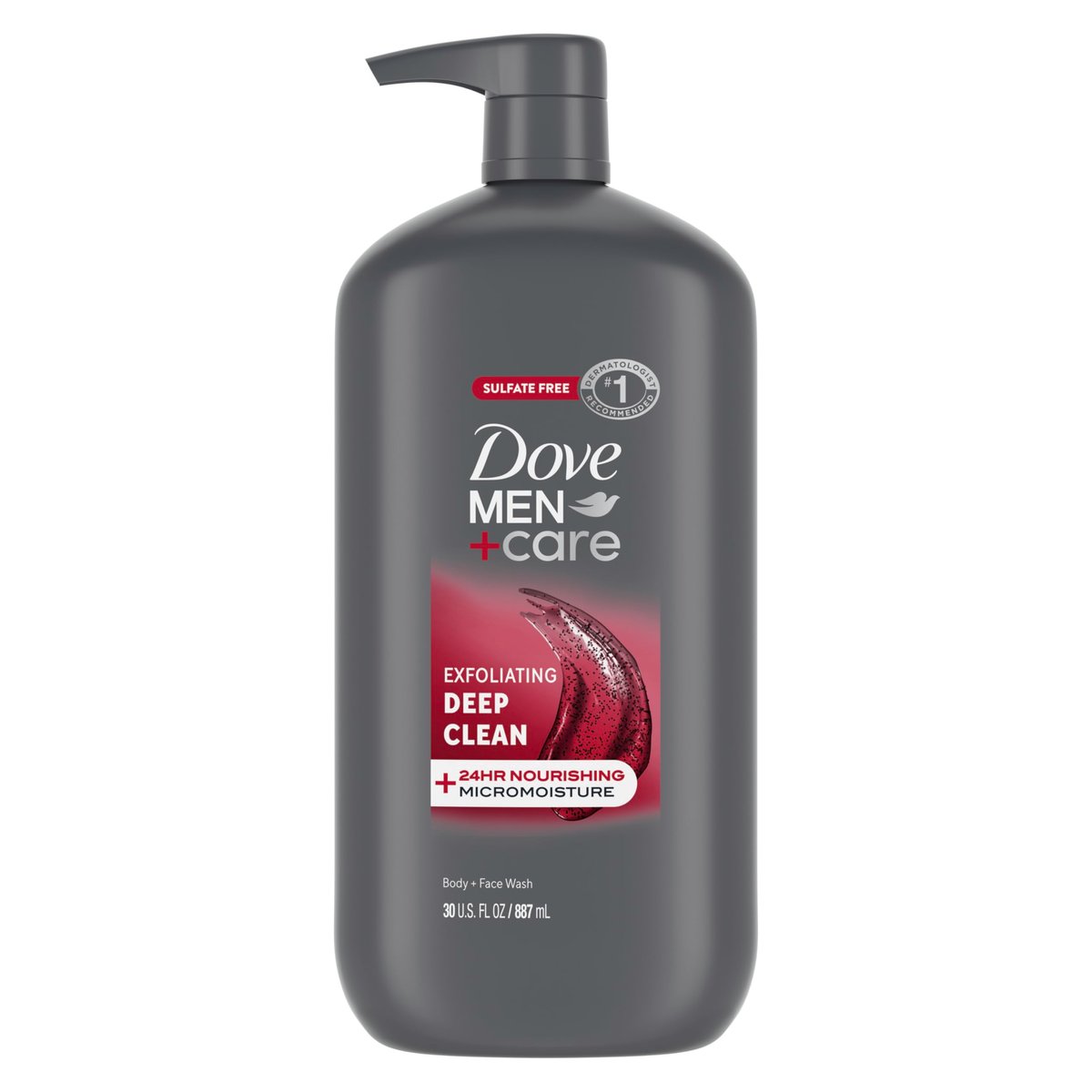 Dove Men+Care Exfoliating Deep Clean Body and Face Wash with 24-Hour Nourishing Micromoisture Technology, 30 oz Avelisse