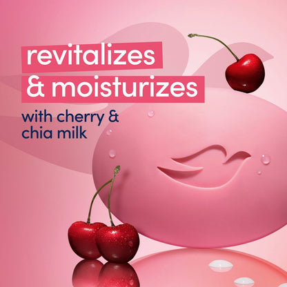 Dove Beauty Bar Soap Revitalizante Cherry & Chia Milk, 6 Bars (3.75 oz Each) for Revitalized Skin