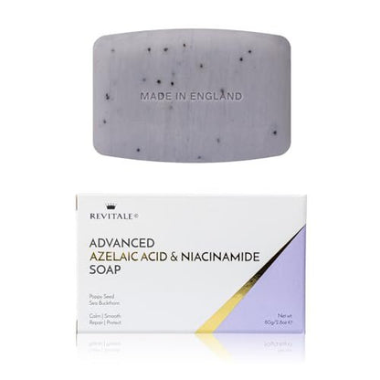 REVITALE Advanced Azelaic Acid & Niacinamide Soap – Calming Cleansing Bar for Smooth, Balanced & Protected Skin