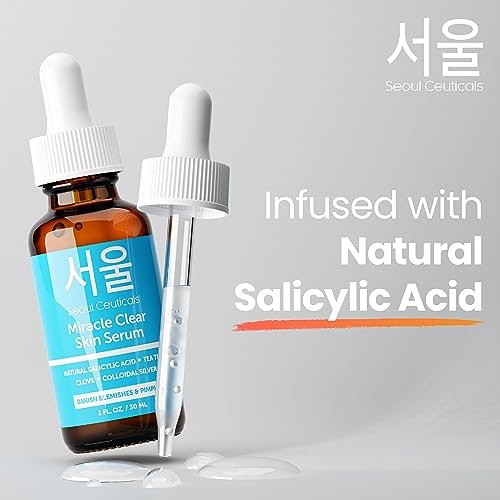 SeoulCeuticals Korean Acne Snail Cleanser Face Wash - Snail Mucin, Salicylic Acid & Tea Tree Acne Treatment for Sensitive Skin & K Beauty Glow 4oz Avelisse