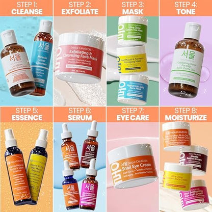 SeoulCeuticals Korean Acne Serum - Rapid Action Salicylic Acid, Tea Tree & Clove for Acne Prone Skin, 1oz Avelisse