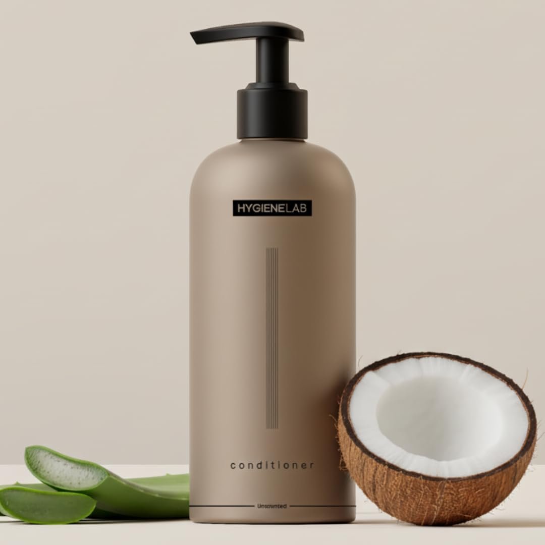 HygieneLab Conditioner for Men – EWG Verified, Unscented, Sulfate & Paraben Free, Lightweight Hydrating Formula for All Hair Types, 10 fl oz Avelisse