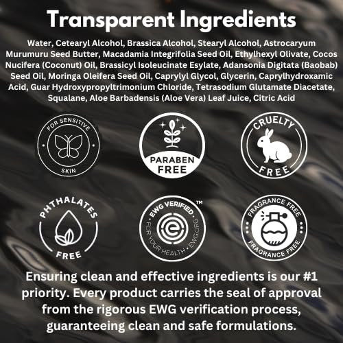 HygieneLab Conditioner for Men – EWG Verified, Unscented, Sulfate & Paraben Free, Lightweight Hydrating Formula for All Hair Types, 10 fl oz Avelisse