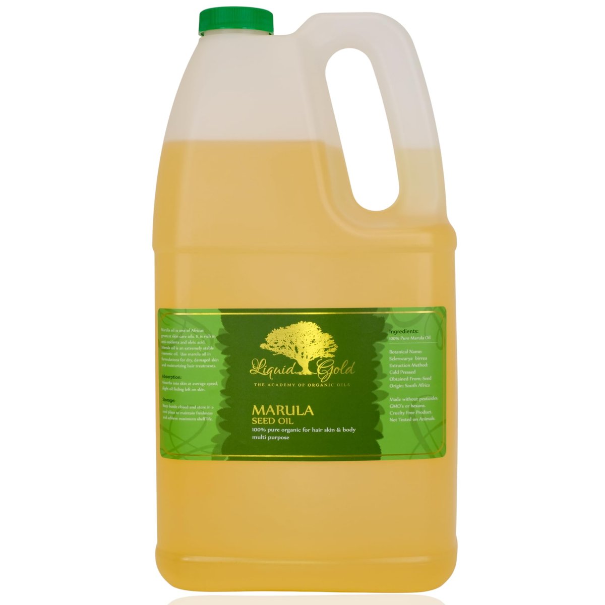 Premium Marula Oil - 100% Pure Cold Pressed Natural Organic - 1 Gallon (128 Fl Oz) by Liquid Gold Inc - görsel 1