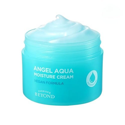 BEYOND Angel Aqua Moisture Cream - Instant Cooling & Hydrating Face Gel Moisturizer 5.1 oz | Vegan Korean Skin Care with Cica, Hyaluronic Acid, Panthenol Avelisse