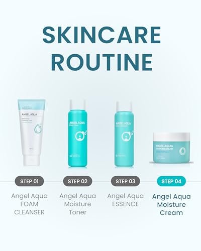 BEYOND Angel Aqua Moisture Cream - Instant Cooling & Hydrating Face Gel Moisturizer 5.1 oz | Vegan Korean Skin Care with Cica, Hyaluronic Acid, Panthenol Avelisse