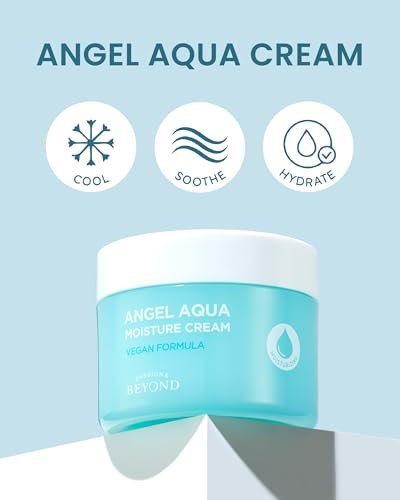 BEYOND Angel Aqua Moisture Cream - Instant Cooling & Hydrating Face Gel Moisturizer 5.1 oz | Vegan Korean Skin Care with Cica, Hyaluronic Acid, Panthenol Avelisse