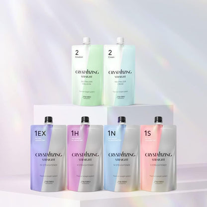 Professional Hair Rebonding Kit - Crystallizing Straightener, Neutralizing Cream, Hair Brush (2023) Avelisse