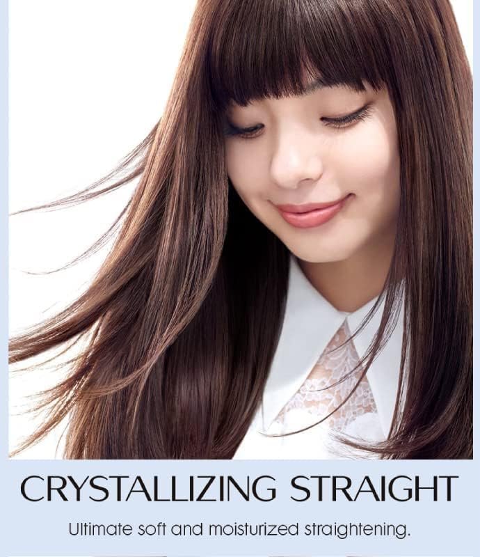 Professional Hair Rebonding Kit - Crystallizing Straightener, Neutralizing Cream, Hair Brush (2023) Avelisse