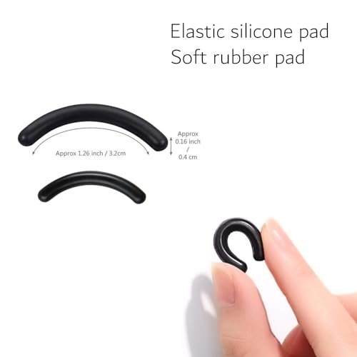 Yumflan Eyelash Curler Refills - 80 Pcs Silicone Rubber Pads for Universal Eyelash Curlers (Black) - görsel 4