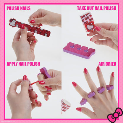 Hello Kitty Train Case Cosmetic Makeup Set for Girls Ages 6+ | Lip Gloss, Eye Shimmer, Nail Polish & Hair Accessories by Townley Girl Avelisse