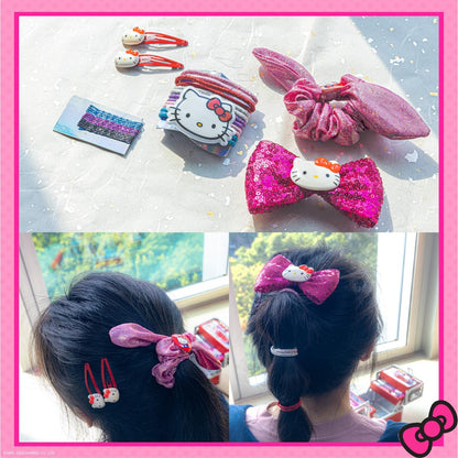 Hello Kitty Train Case Cosmetic Makeup Set for Girls Ages 6+ | Lip Gloss, Eye Shimmer, Nail Polish & Hair Accessories by Townley Girl Avelisse