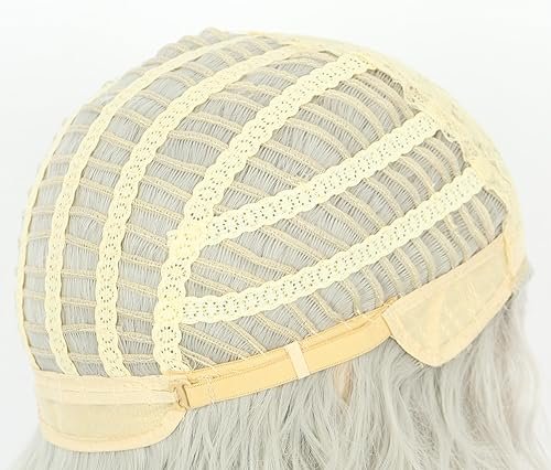 Karlery Men Long Curly Grey Wizard Wig and Fake Beard Halloween Cosplay Costume Accessory - görsel 12