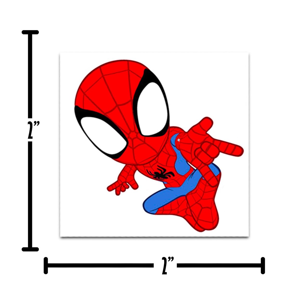 Spidey and His Amazing Friends Temporary Tattoos Party Favors Bundle - 70+ Perforated 2x2 Inch Tattoos for Kids, Made in USA - görsel 3