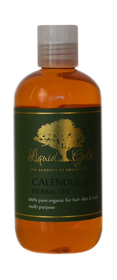 Liquid Gold Inc Premium Calendula Herbal Infused Oil – 8 oz Natural Organic Skin, Hair & Body Care Avelisse