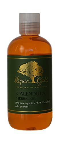 Liquid Gold Inc Premium Calendula Herbal Infused Oil – 8 oz Natural Organic Skin, Hair & Body Care Avelisse
