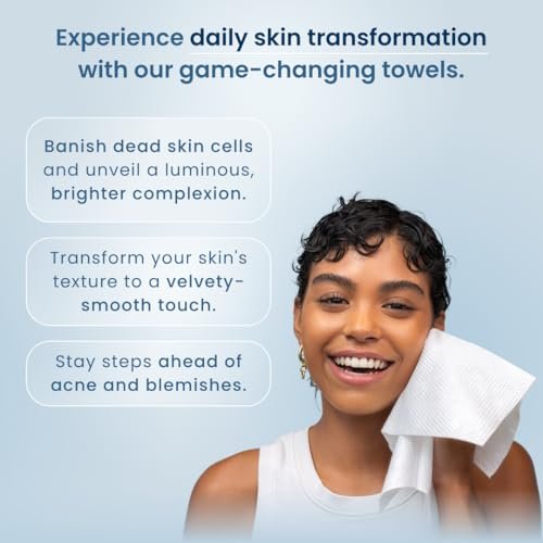 Clean Skin Club Clean Towels XL® Supreme - 100% USDA Biobased Disposable Face Towelettes, Eczema Association Accepted, Ultra Absorbent & Soft, 50 Count Avelisse