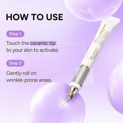 Dr.twentyproject Lifderm Eye Cream with Collagen & Vibrating Device – Anti-Aging, Firming, Depuffing Korean Skincare (20ml / 0.6 fl oz) Avelisse