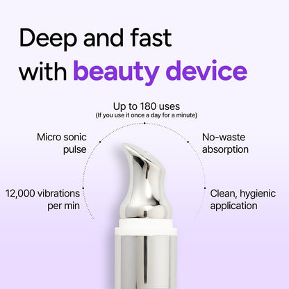 Dr.twentyproject Lifderm Eye Cream with Collagen & Vibrating Device – Anti-Aging, Firming, Depuffing Korean Skincare (20ml / 0.6 fl oz) Avelisse