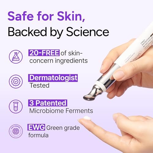 Dr.twentyproject Lifderm Eye Cream with Collagen & Vibrating Device – Anti-Aging, Firming, Depuffing Korean Skincare (20ml / 0.6 fl oz) Avelisse