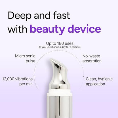 Dr.twentyproject Lifderm Eye Cream with Collagen & Vibrating Device – Anti-Aging, Firming, Depuffing Korean Skincare (20ml / 0.6 fl oz) Avelisse