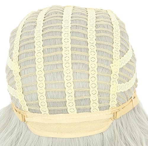Yuehong Adult Long Grey Curly Mens Wig & Big Beard Set - Heat Resistant Synthetic Fiber Cosplay Wig for Wizard, Viking, Santa Costumes - görsel 12