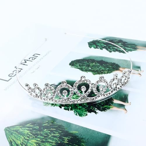 inSowni 8-Piece Decorative Princess Dazzling Rhinestone Silver Metal Tiara Crown Headbands - Wedding Birthday Party Prom Headpieces for Brides, Bridesmaids, Women, Girls, Teens, Kids - görsel 16