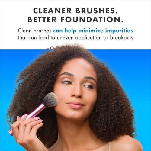 Cinema Secrets Original Blue Vanilla Makeup Brush Cleaner Solution & Spray Combo - Professional Brush Cleanser, Quick-Drying & Rinse-Free, Removes Built-Up Makeup (16 fl oz & 2 fl oz) Avelisse
