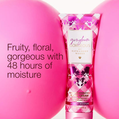 Bath & Body Works Gingham Gorgeous Body Cream – Ultimate Hydration with Shea Butter & Hyaluronic Acid, 8 oz Avelisse