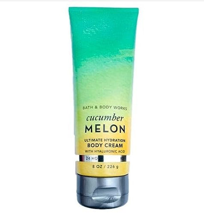 Bath & Body Works Cucumber Melon Ultimate Hydration Body Cream Gift Set for Women, 8 Fl Oz
