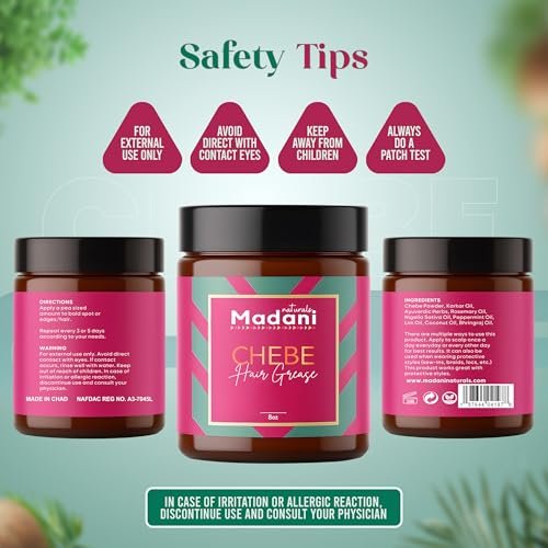 Chebe Hair Growth Grease with Rosemary Oil - Hair Thinning Treatment for Men & Women, Vegan Hair Regrowth Butter, Scalp Moisturizer (7.05 oz) Avelisse