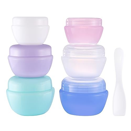 ZOADLE Travel Containers for Toiletries - 3 Size 0.35/0.7/1 OZ Sample Jars, TSA Approved Leak-Proof Travel Size Toiletries Containers with Lids for Cosmetic Makeup Face Body Hand Cream - görsel 2