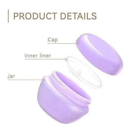 ZOADLE Travel Containers for Toiletries - 3 Size 0.35/0.7/1 OZ Sample Jars, TSA Approved Leak-Proof Travel Size Toiletries Containers with Lids for Cosmetic Makeup Face Body Hand Cream
