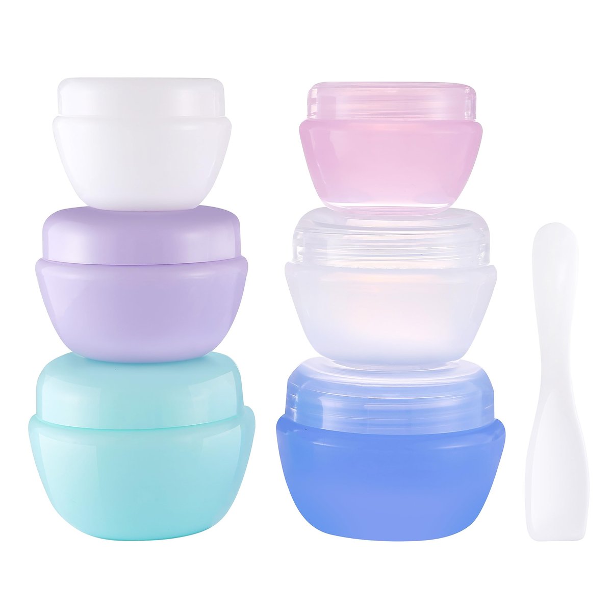 ZOADLE Travel Containers for Toiletries - 3 Size 0.35/0.7/1 OZ Sample Jars, TSA Approved Leak-Proof Travel Size Toiletries Containers with Lids for Cosmetic Makeup Face Body Hand Cream - görsel 1