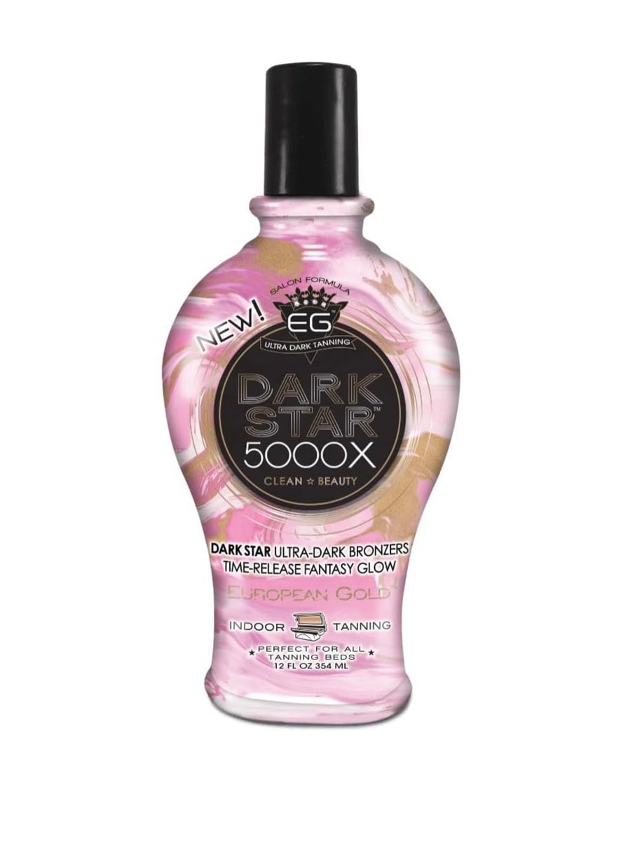 European Gold Dark Star 5000X Indoor Tanning Lotion for Tanning Beds - 12 fl oz Avelisse