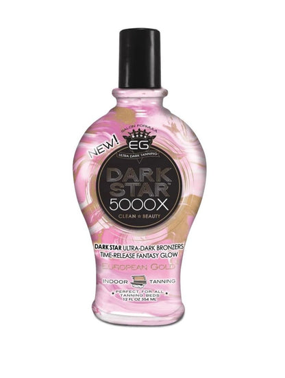 European Gold Dark Star 5000X Indoor Tanning Lotion for Tanning Beds - 12 fl oz Avelisse