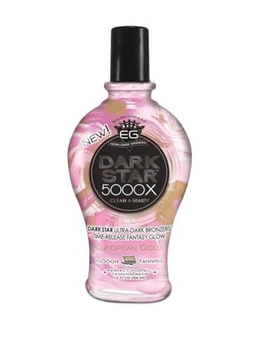 European Gold Dark Star 5000X Indoor Tanning Lotion for Tanning Beds - 12 fl oz Avelisse