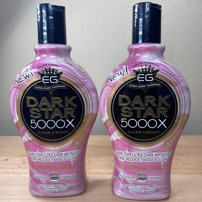 European Gold Dark Star 5000X Indoor Tanning Lotion for Tanning Beds - 12 fl oz Avelisse
