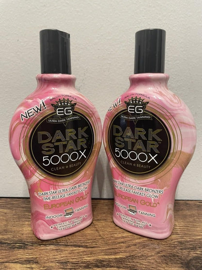 European Gold Dark Star 5000X Indoor Tanning Lotion for Tanning Beds - 12 fl oz Avelisse