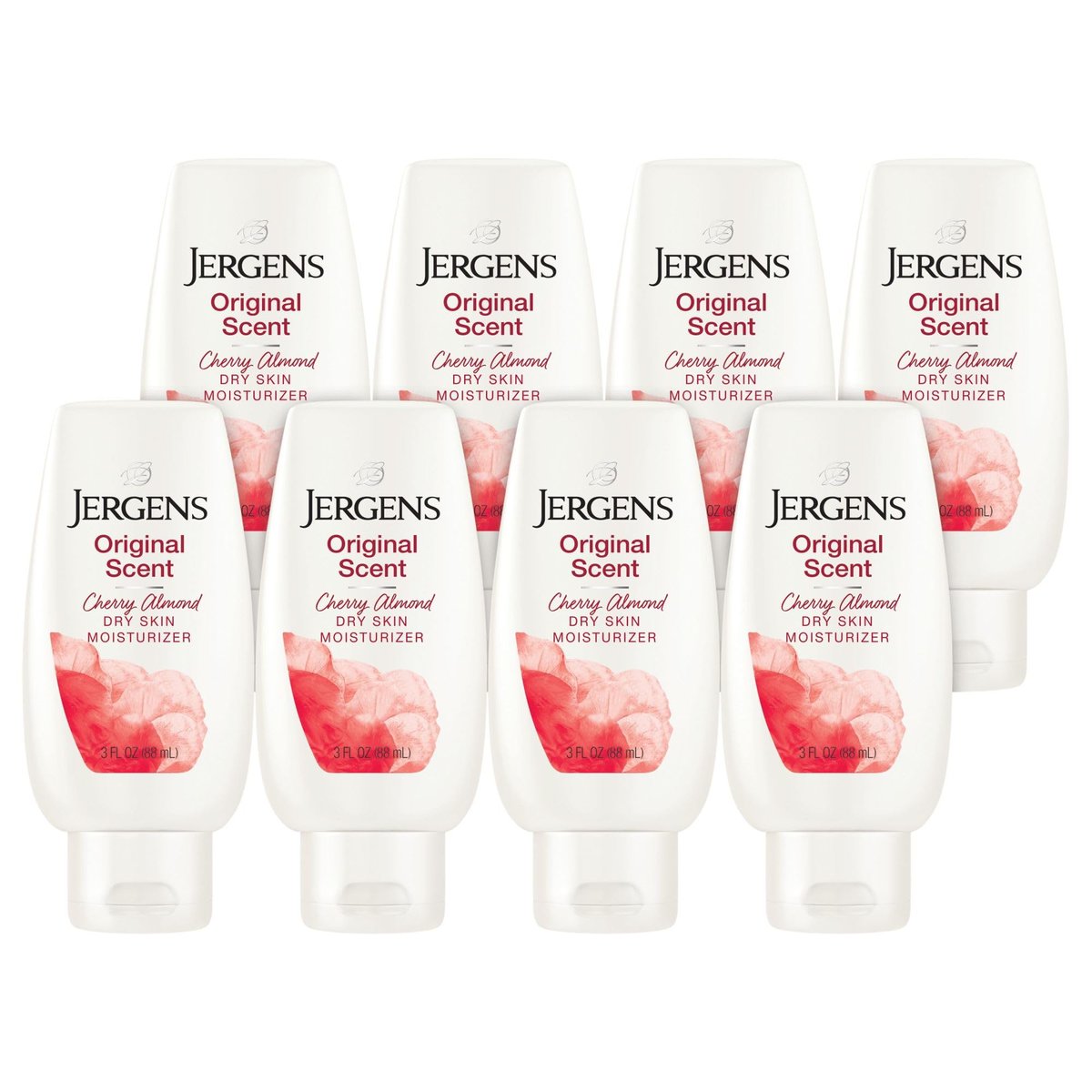 Jergens Original Scent Dry Skin Body Lotion - Cherry Almond, 3 oz (Pack of 8) Avelisse