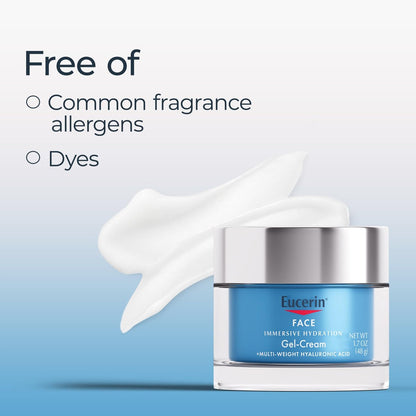 Eucerin Immersive Hydration Replenishing Night Gel Face Cream with Hyaluronic Acid and Provitamin B5, Ultra-Lightweight Face Moisturizer, Reduces Look of Fine Lines and Wrinkles, 1.7 Oz Avelisse
