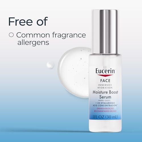 Eucerin Immersive Hydration Smoothing Face Serum, Ultra-Lightweight Hyaluronic Acid Serum Reduces the Look of Fine Lines and Wrinkles, 1 Fl Oz Bottle Avelisse