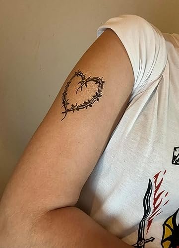 QualityLife Karol Temporary Tattoos - 20 Multicolor Heart Designs, Easy to Apply, Waterproof & Long-Lasting - görsel 6