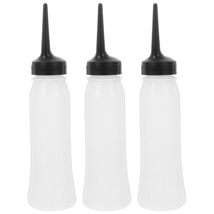 PACKOVE 3-Pack Hair Coloring Bottle - 240ml Transparent Squeeze Applicator Bottles for Professional Hair Dye, Salon, and Home Use Avelisse