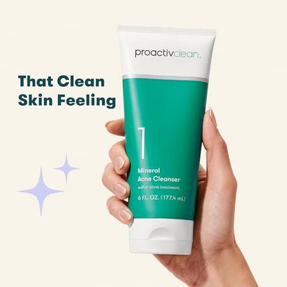 Proactiv Clean Mineral Acne Cleanser - Sulfur Acne Treatment Face Wash for Sensitive Skin - Gentle Daily Acne Cream Facial Cleanser with Soothing Chamomile - 6 oz Avelisse