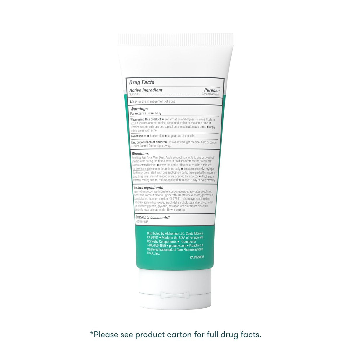 Proactiv Clean Mineral Acne Cleanser - Sulfur Acne Treatment Face Wash for Sensitive Skin - Gentle Daily Acne Cream Facial Cleanser with Soothing Chamomile - 6 oz Avelisse
