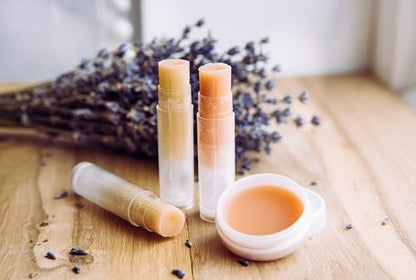 Beesworks Lip Balm Containers, Round Tubes | Pack of 40 | Clear, 0.15oz Containers with Caps, Made in USA | For DIY Lip Stick, Homemade Lip Balms Avelisse
